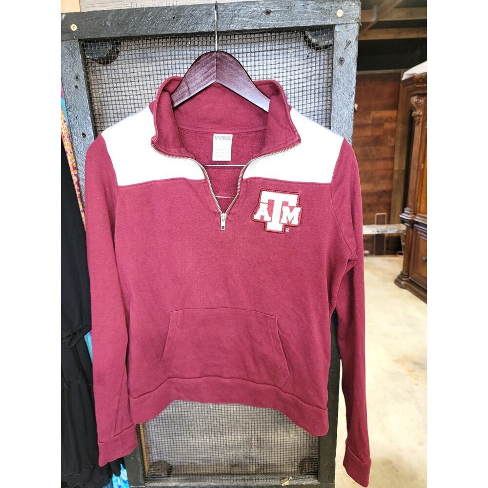 VS PINK XS Aggies Texas ATM Sequins Pullover Sweatshirt